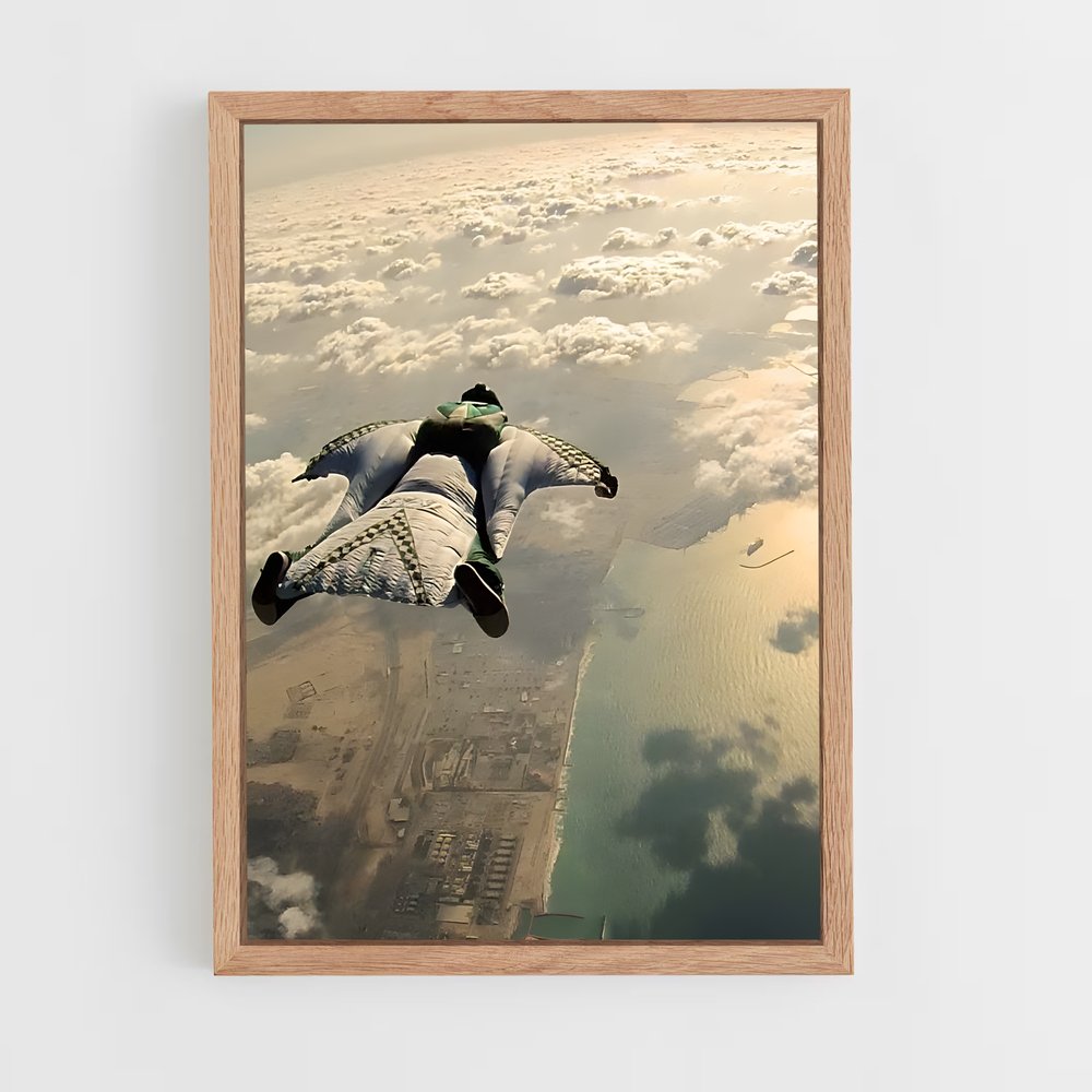 Poster Wingsuit de flying – affiche Vol en wingsuit (vue 4)